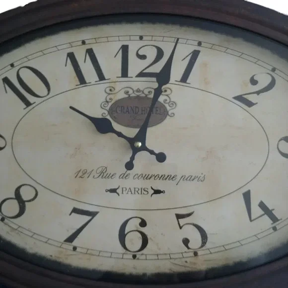 Grand Hotel Oval  Clock European Rustic Antique Replica NWT - Picture 2 of 7